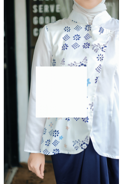 Baju Atasan kebaya Modern Azzura White